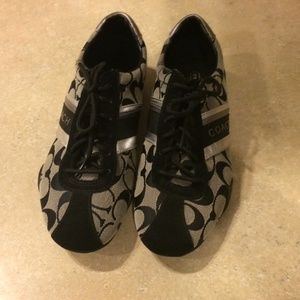 Coach Size 7.5 Multi Color Logo Sneaker